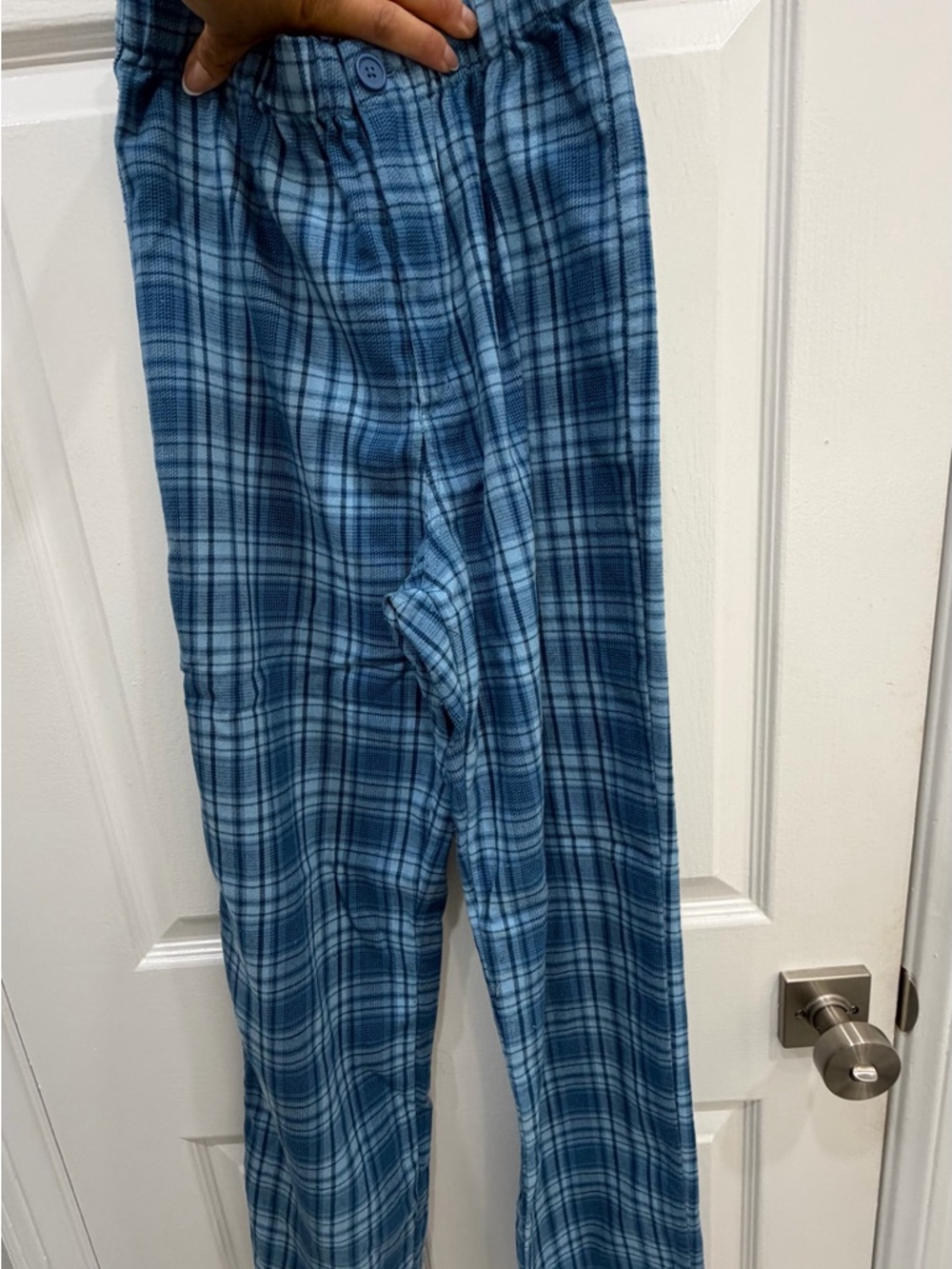Brandy Melville Blue Plaid Lounge Pants